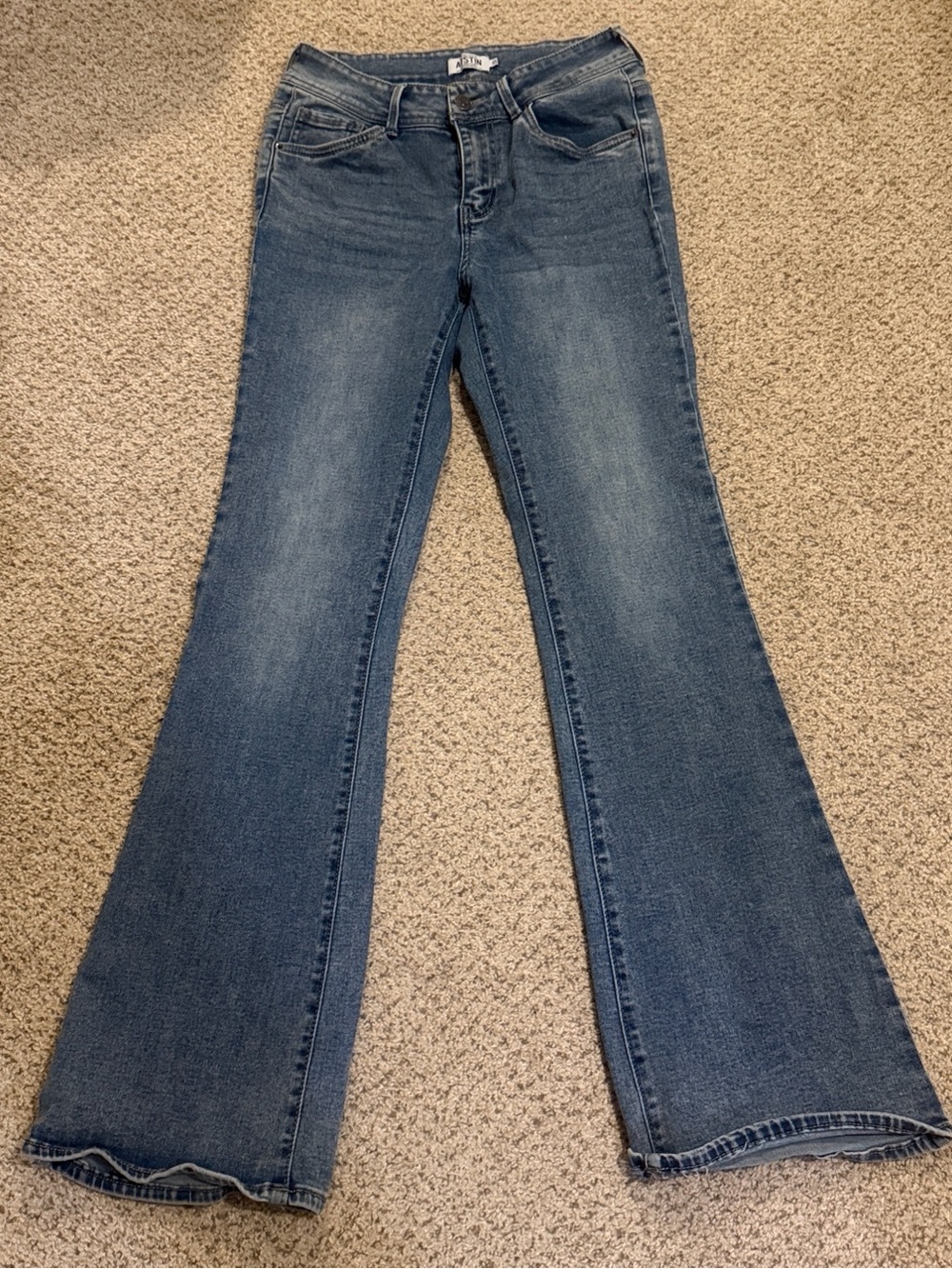 refuge Medium Blue Flare Jeans